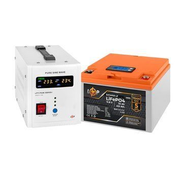 Комплект резервного живлення для котла LogicPower ДБЖ -500VA+ (350Вт) + АКБ LiFePO4(32Аh) 410W(BMS 30А/15A) 24162 фото