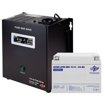 Комплект резервного живлення для котла LogicPower ИБП A500VA + мультигелева батарея 330W 13599 фото